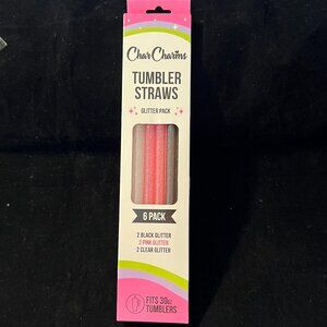 Char Charms Straws Fits The 30 oz Stanley Glitter Pack NWT